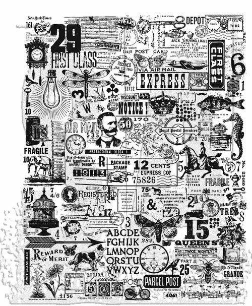 Tim Holtz Cling Stamps 7"X8.5"-Hodgepodge - CMS-LG-1GF3R - 793888445109