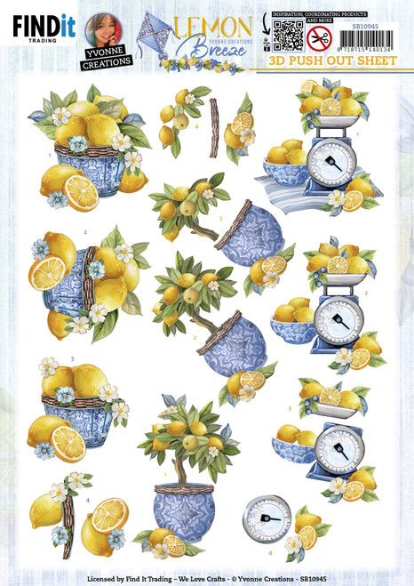 10 Pack Find It Trading Yvonne Creations Punchout Sheet-Lemon Tree, Lemon Breeze 5A002BWS-1GFFB - 8718715140134