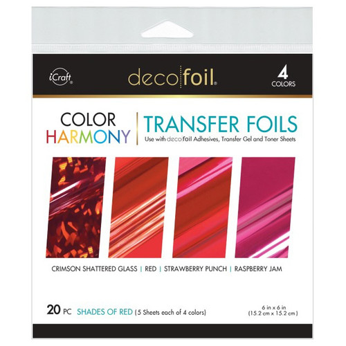 2 Pack - Deco Foil Harmony Foil Pack 6"X6" 20/Pkg-Shades Of Red - 5A002BQK-1GF80 - 000943054153 2 Pack - Deco Foil Harmony Foil Pack 6"X6" 20/Pkg-Shades Of Red - 5A002BQK-1GF80 - 000943054153