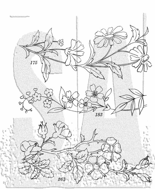 Tim Holtz Cling Stamps 7"X8.5"-Embroidery - CMS-1GF3W - 793888444706