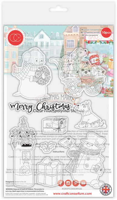 Craft Consortium Stamp Set-Christmas Post, Christmas Market - 5A002BWN-1GFDY
