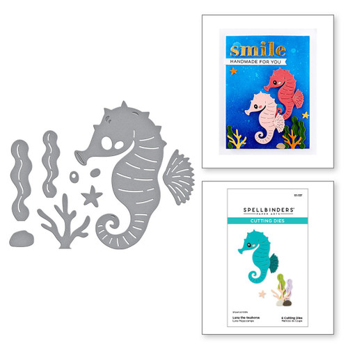 Spellbinders Etched Die From The Out And About Collection-Luna The Seahorse 5A002BQZ-1GF8G