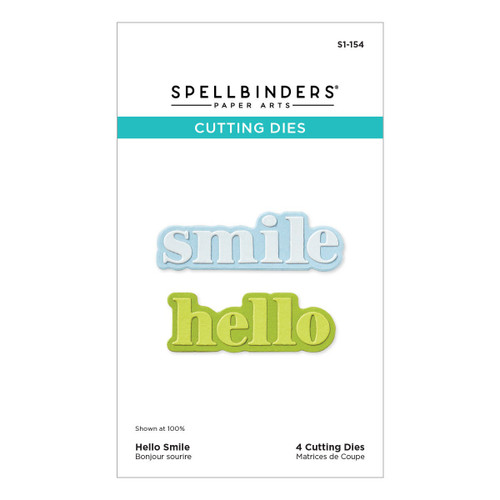 Spellbinders Etched Die From The Out And About Collection-Hello Smile - 5A002BR1-1GF8K - 810146545156