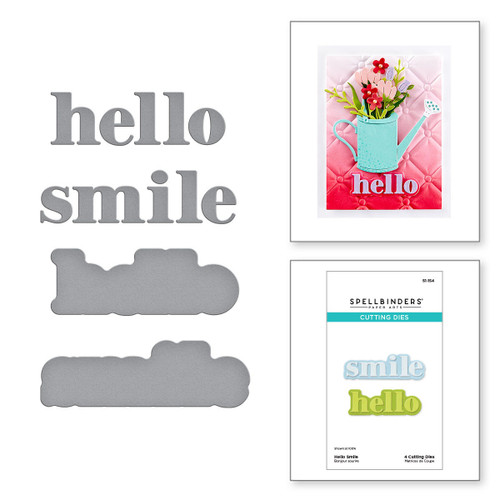 Spellbinders Etched Die From The Out And About Collection-Hello Smile 5A002BR1-1GF8K