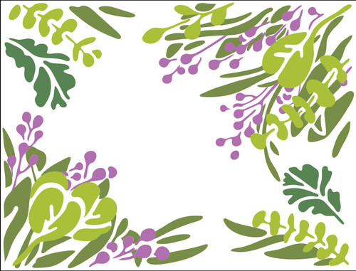 Crafter's Workshop Layered Card Stencil 8.5"X11"-Sage Frame - TCW8.5-1GF4C