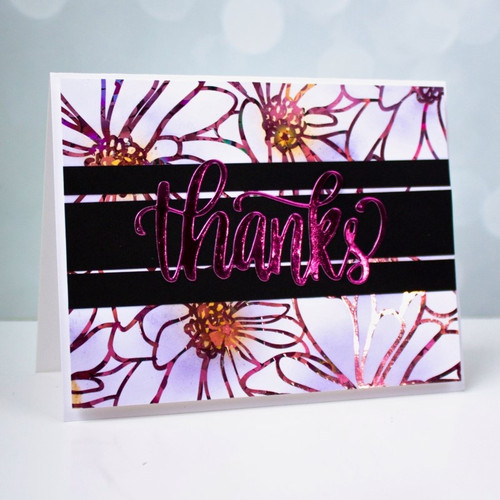 Deco Foil Toner Card Fronts 4.25"X5.5" 8/Pkg-Bold Blooms 5A002BQN-1GF83