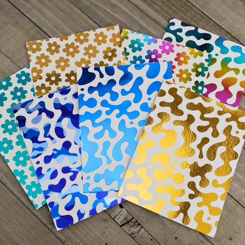 Deco Foil Toner Card Fronts 4.25"X5.5" 8/Pkg-Groovy - 5A002BQN-1GF82 Deco Foil Toner Card Fronts 4.25"X5.5" 8/Pkg-Groovy - 5A002BQN-1GF82