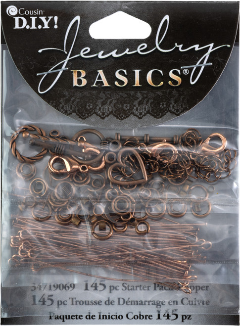 CousinDIY Jewelry Basics Metal Findings 145/Pkg-Copper Starter Pack 34719069 - 016321060210