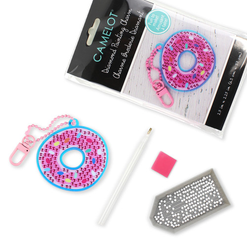 6 Pack - Camelot Dots Diamond Art Kit 2.5"X2.25" -Doughnut Sprinkle Charm - 5A002CPK-1GG8C 6 Pack - Camelot Dots Diamond Art Kit 2.5"X2.25" -Doughnut Sprinkle Charm - 5A002CPK-1GG8C