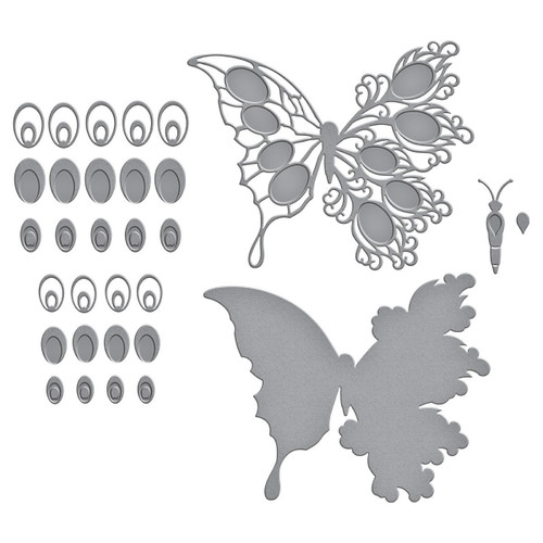 Spellbinders Etched Dies By Dawn Bibby-Peacock Butterfly - 5A002C7X-1GFS4