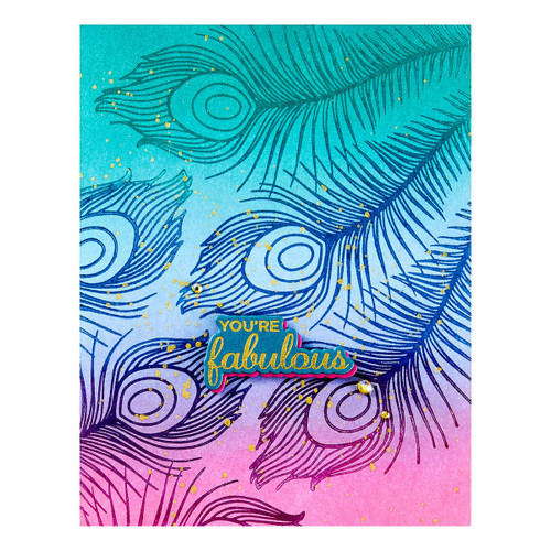 Spellbinders BetterPress Press Plate & Die Set By Dawn Bibby-Fabulous Feathers 5A002C89-1GFS1
