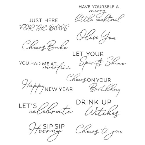 Spellbinders BetterPress Press Plate & Die Set-Cheers Sentiments - 5A002CBX-1GFVY