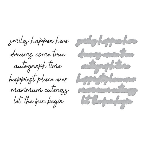 Spellbinders BetterPress Press Plate & Die Set-Magic Sentiments - 5A002CBR-1GFWQ