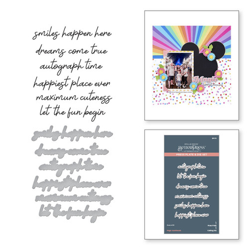 Spellbinders BetterPress Press Plate & Die Set-Magic Sentiments - 5A002CBR-1GFWQ Spellbinders BetterPress Press Plate & Die Set-Magic Sentiments - 5A002CBR-1GFWQ