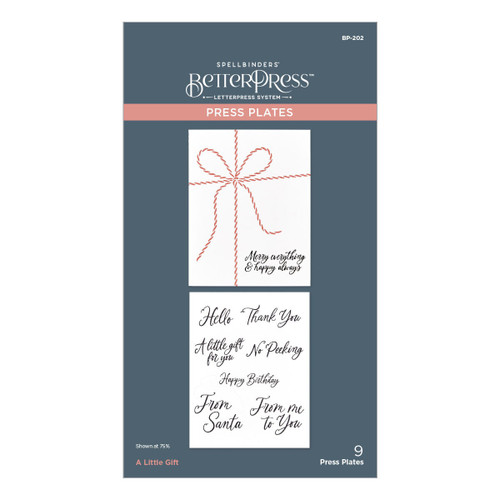 Spellbinders BetterPress Press Plate-A Little Gift - 5A002CCZ-1GFXK - 810146546306