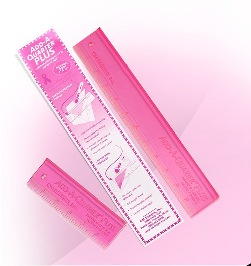 CM Designs Add-A-Quarter Ruler Set 2/Pkg-6" & 12" One Each - Pink - 5A002CG3-1GFZC - 635105800127