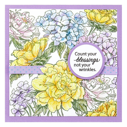 Stampendous Cling Rubber Stamp From Beautiful Backgrounds-Floral Garden 5A002C7C-1GFS7