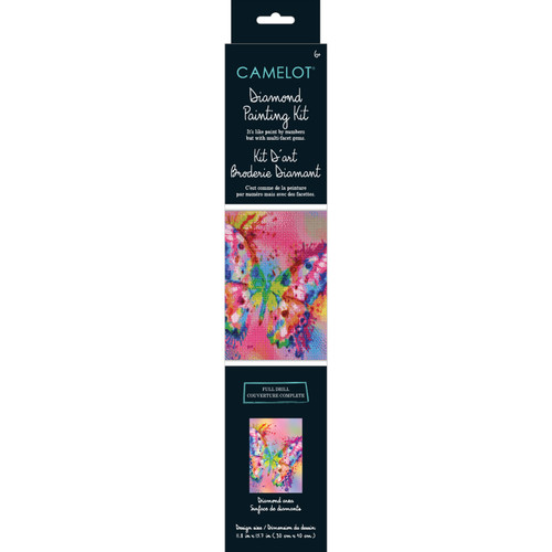 Camelot Dots Diamond Art Kit 11.8"X15.7"-Butterfly Imprint - 5A002CQ4-1GG7T - 678361039689