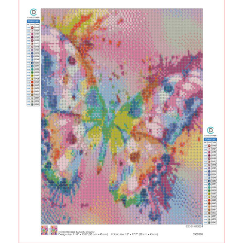 Camelot Dots Diamond Art Kit 11.8"X15.7"-Butterfly Imprint - 5A002CQ4-1GG7T Camelot Dots Diamond Art Kit 11.8"X15.7"-Butterfly Imprint - 5A002CQ4-1GG7T