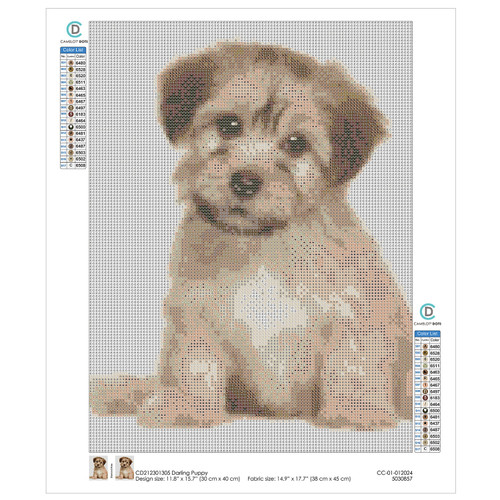 Camelot Dots Diamond Art Kit 11.8"X15.7"-Darling Puppy - 5A002CQL-1GG8D Camelot Dots Diamond Art Kit 11.8"X15.7"-Darling Puppy - 5A002CQL-1GG8D