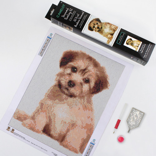 Camelot Dots Diamond Art Kit 11.8"X15.7"-Darling Puppy - 5A002CQL-1GG8D Camelot Dots Diamond Art Kit 11.8"X15.7"-Darling Puppy - 5A002CQL-1GG8D
