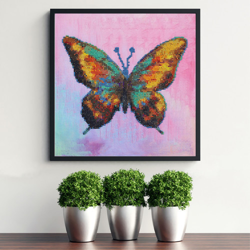 Camelot Dots Diamond Art Kit 11.8"X11.8"-Pretty Butterfly 5A002CPW-1GG8Z