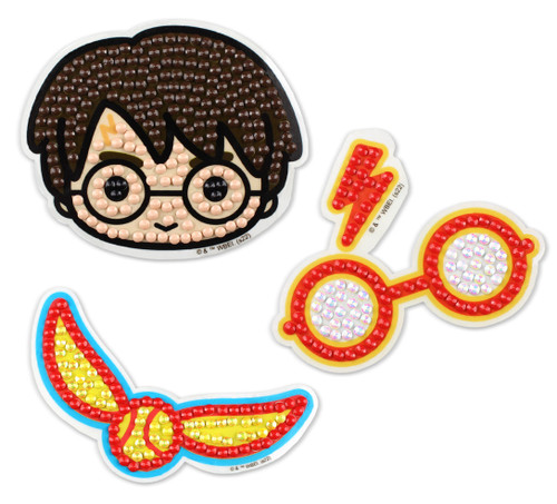 Camelot Dots Diamond Art Kit 2.5"X2.5" 3/Pkg-Harry Potter Icons Sticker - 5A002CPF-1GG89