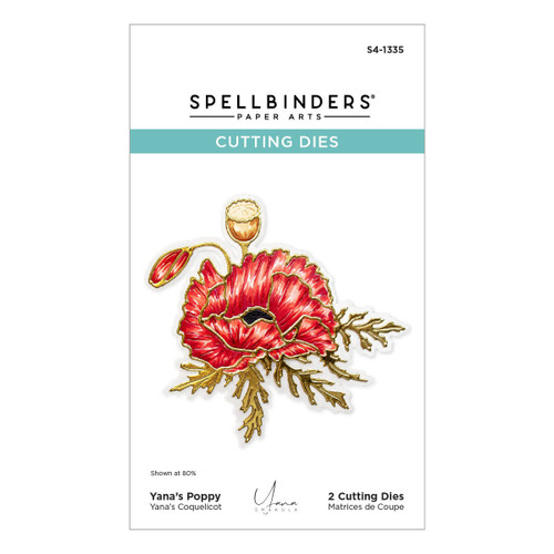 Spellbinders Etched Dies By Yana Smakula-Yana's Poppy - 5A002CCN-1GFWG - 810146542674