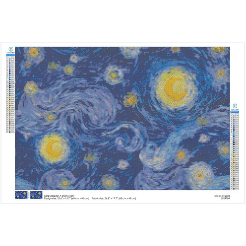 Camelot Dots Diamond Art Kit 23.6"X15.7"-A Starry Night - 5A002CQ7-1GG7Z Camelot Dots Diamond Art Kit 23.6"X15.7"-A Starry Night - 5A002CQ7-1GG7Z