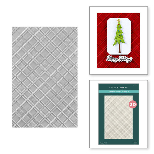 Spellbinders 3D Embossing Folder From Home For The Holidays-Argyle Plaid 5A002C70-1GFRJ