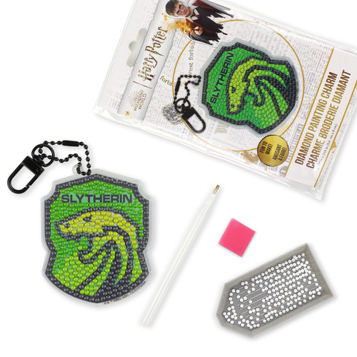 Camelot Dots Diamond Art Kit 2.625"X3.14" -Harry Potter Slytherin Crest Charm - 5A002CQH-1GG85 Camelot Dots Diamond Art Kit 2.625"X3.14" -Harry Potter Slytherin Crest Charm - 5A002CQH-1GG85