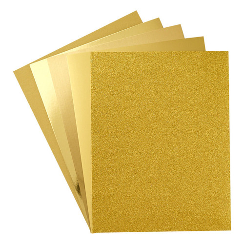 Spellbinders Treasured Cardstock 8.5"X11" 15/Pkg-Gold - 5A002C7Q-1GFRN