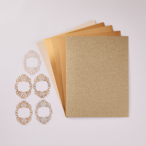 Spellbinders Treasured Cardstock 8.5"X11" 15/Pkg-Rose Gold - 5A002C82-1GFRP