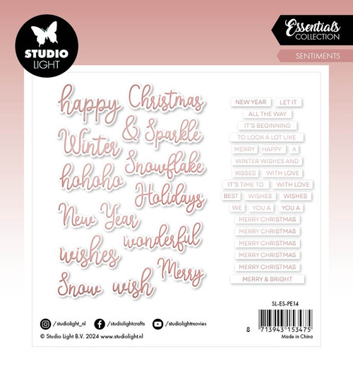 3 Pack - Studio Light Essentials Paper Elements 40/Pkg-Nr. 14, Rosegold Sentiments - 5A002BJC-1GF0Q 3 Pack - Studio Light Essentials Paper Elements 40/Pkg-Nr. 14, Rosegold Sentiments - 5A002BJC-1GF0Q