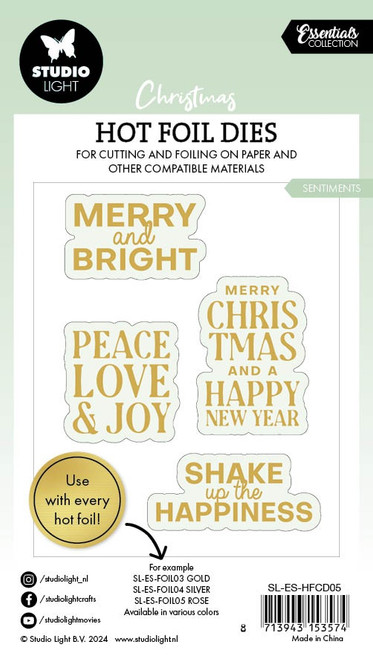Studio Light Essentials Hot Foil Cutting Die-Nr. 05, Sentiments - 5A002BGQ-1GDZ6 Studio Light Essentials Hot Foil Cutting Die-Nr. 05, Sentiments - 5A002BGQ-1GDZ6