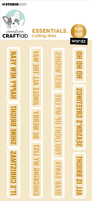 Studio Light Essentials Hot Foil Cutting Die-Nr. 12, Wordz - 5A002BFN-1GF0L - 8713943153932 Studio Light Essentials Hot Foil Cutting Die-Nr. 12, Wordz - 5A002BFN-1GF0L - 8713943153932