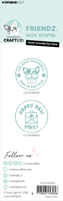 Studio Light Friendz Wax Stamp With Handle-Nr. 25, Most Wonderful Time - 5A002BH9-1GF28 Studio Light Friendz Wax Stamp With Handle-Nr. 25, Most Wonderful Time - 5A002BH9-1GF28