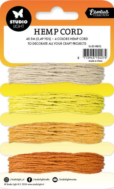 Studio Light Consumables Hemp Cord 4/Pkg-Nr. 12, Shades Of Yellow - 5A002BDH-1GF2B Studio Light Consumables Hemp Cord 4/Pkg-Nr. 12, Shades Of Yellow - 5A002BDH-1GF2B