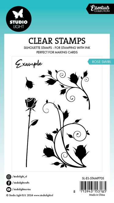 Studio Light Essentials Clear Stamps-Nr. 705, Rose Swirl 5A002BHS-1GDXP