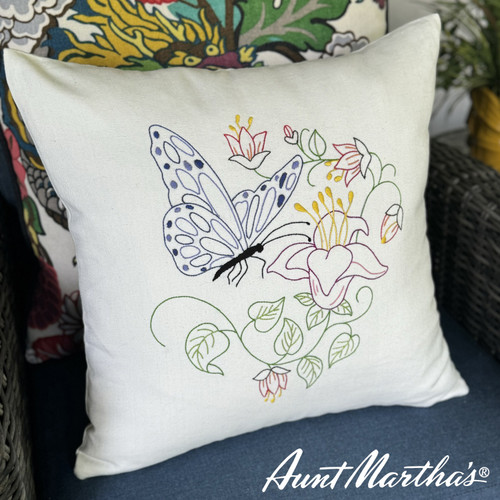 2 Pack - Hand Embroidery Iron-On Transfer Pattern - 3 Sizes-Butterflies & Flowers - 5A002DXN-1GGFF 2 Pack - Hand Embroidery Iron-On Transfer Pattern - 3 Sizes-Butterflies & Flowers - 5A002DXN-1GGFF