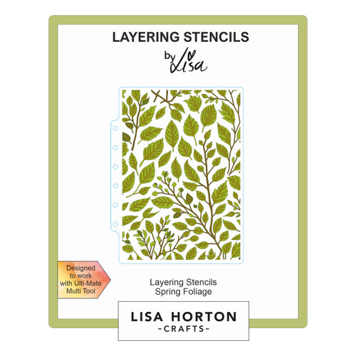 Lisa Horton Crafts Layering Stencils-Spring Foliage - 5A002F38-1GGL8 - 632793481287