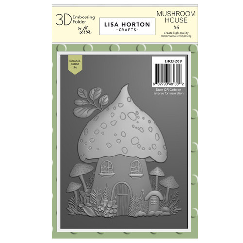 Lisa Horton Crafts A6 Embossing Folder And Die-Mushroom House - 5A002F1J-1GGL7 - 632793481362