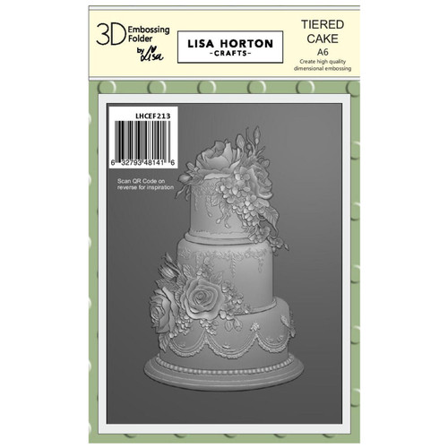 Lisa Horton Crafts A6 Embossing Folder And Die-Tiered Cake 5A002F3D-1GGL9 - 632793481416