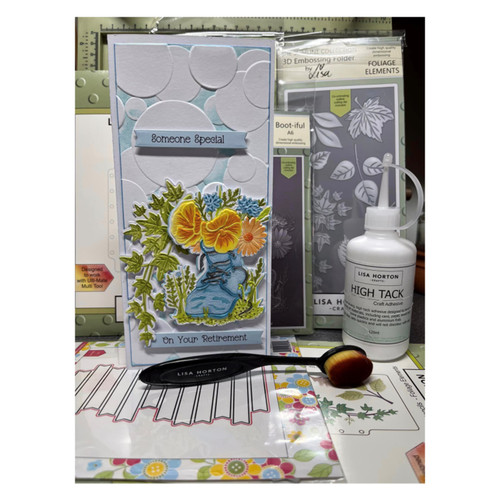Lisa Horton Crafts Embossing Folder And Die-Boot-Iful - 5A002F0M-1GGKT