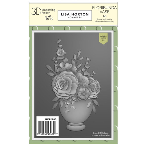Lisa Horton Crafts A6 Embossing Folder And Die-Floribunda Vase - 5A002DY0-1GGJ2 - 632793479697