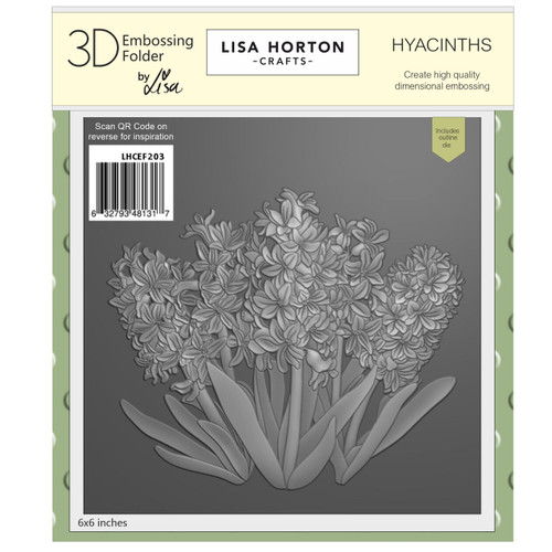 Lisa Horton Crafts Embossing Folder And Die 6"X6"-Hyacinths - 5A002F2L-1GGH0 - 632793481317