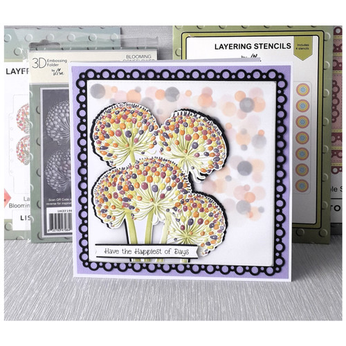 Lisa Horton Crafts Embossing Folder 5"X7"-Blooming Coneflower Stems - 5A002DZ6-1GGJM