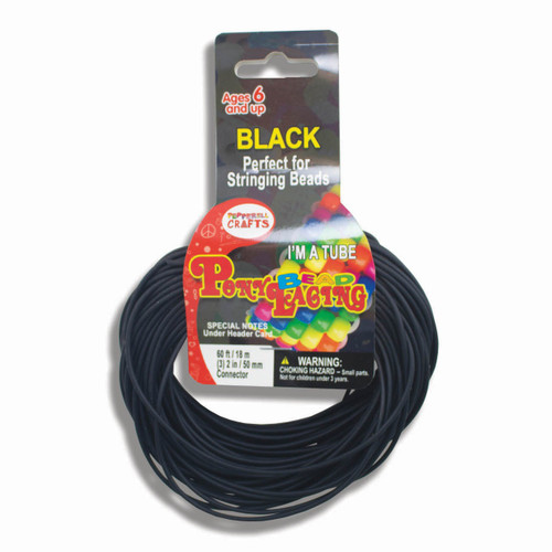 Pepperell Pony Bead Lacing 2mmX60'-Black - 5A0024LQ-1G7Z4 - 725879220662
