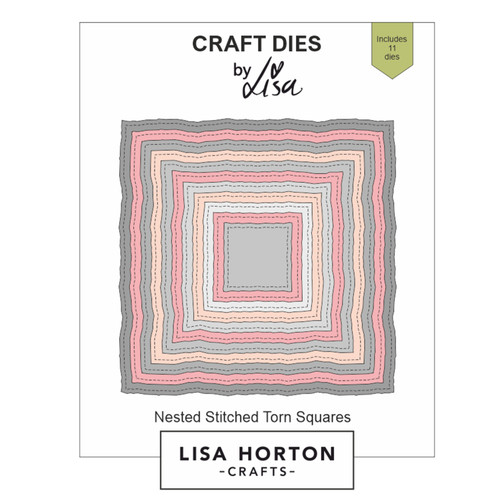 Lisa Horton Crafts Dies-Torn Edge Squares - 5A002F05-1GGHM - 632793478867