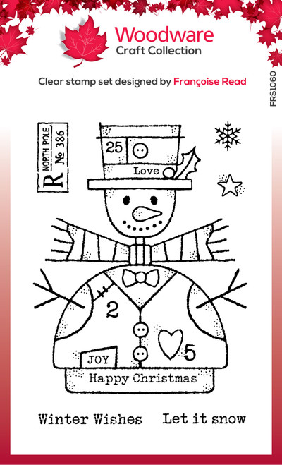 Woodware Clear Stamps 4"X6"-Singles Wooden Snowman - 5A002CR5-1GG7N - 5055305990230 Woodware Clear Stamps 4"X6"-Singles Wooden Snowman - 5A002CR5-1GG7N - 5055305990230